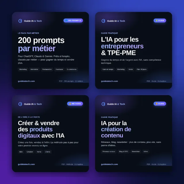 Couverture : Pack Business IA : prompts, stratégie, contenu & produits digitaux