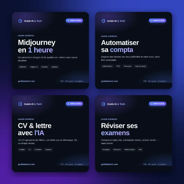 Couverture : Pack Mini-guides IA : les 4 guides express